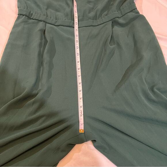Gal Meets Glam Alina Jumpsuit Hunter Green Lace Back Detail size 16 - Picture 8 of 13